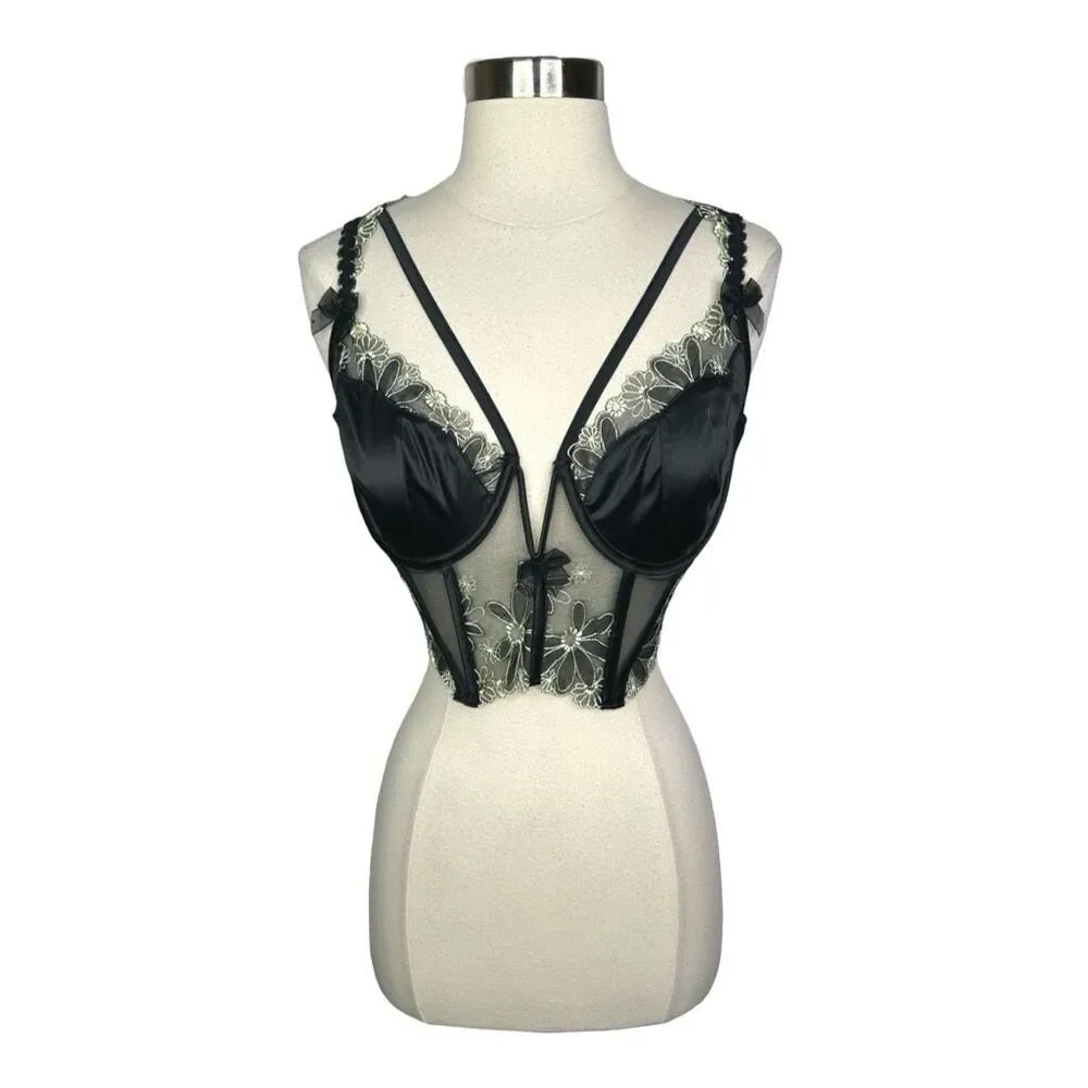 For Love & Lemons x Victoria’s Secret Daisy Lashes Bustier - Size 38C